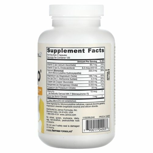 Jarrow Formulas, Bone-Up, усиленна формула кальция, 240 капсул