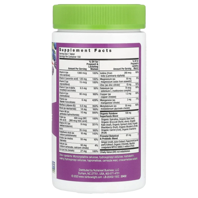 Rainbow Light Мультивитамины Prenatal One, 150 таблеток