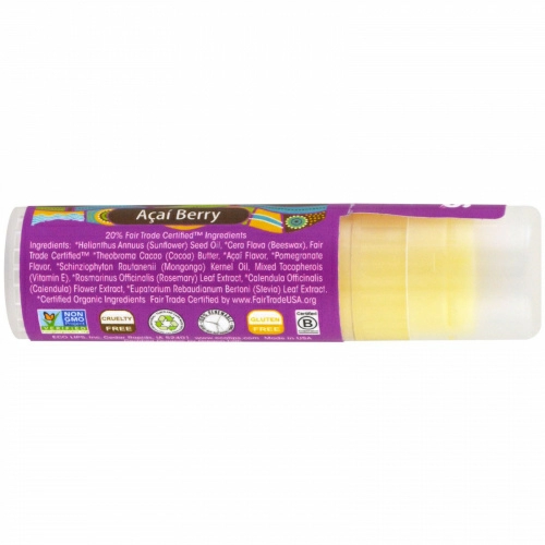 Eco Lips Inc., Бальзам для губ Mongo Kiss, ягоды асаи, 25 унции (7 г)