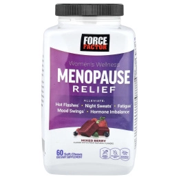 Force Factor, Women's Wellness, средство для поддержки при менопаузе, со вкусом ягодного ассорти, 60 жевательных таблеток