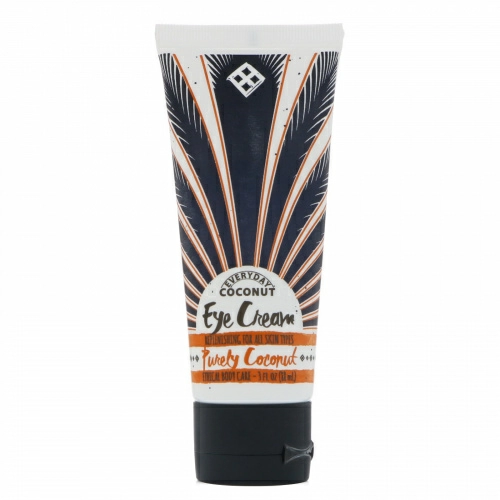Everyday Coconut, Крем для кожи вокруг глаз, восстанавливающий, для всех типов кожи, чистый кокос, 88 мл