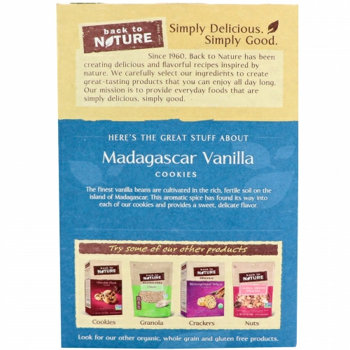 Back to Nature, Madagascar Vanilla Cookies, 9 oz (255 g)