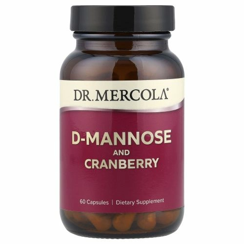 Dr. Mercola, D-манноза и экстракт клюквы, 60 капсул
