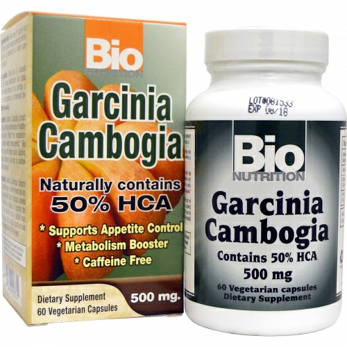 Bio Nutrition, Гарциния камбоджийская, 500 мг, 60 капсул на растительной основе