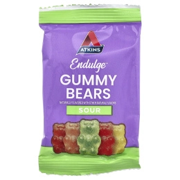 Atkins, Endulge ™, жевательные мишки, кислые, 6 пакетиков по 30 г (1,06 унции)