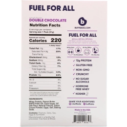 Buff Bake, Белковое сэндвичное печенье, двойной шоколад, 8 пачек печенья, по 51 г каждая