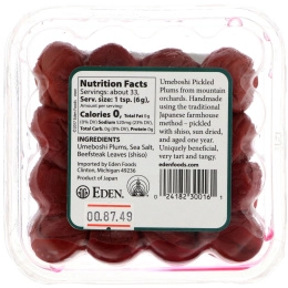 Eden Foods, Умэбоси, маринованные сливы уме, 200 г