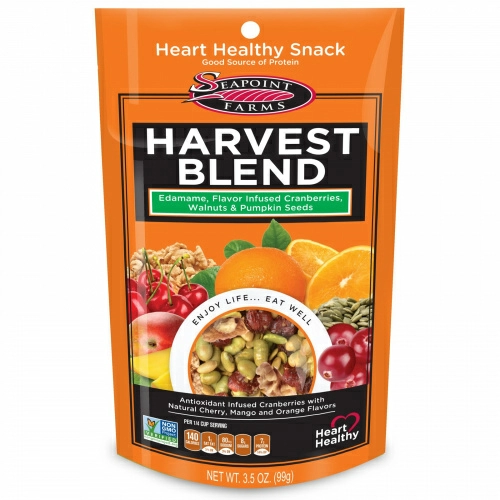 Seapoint Farms, Edamame Sunshine Blend, сухие жареные зеленые соевые бобы 3.5 унции (99г)
