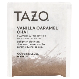 TAZO, Black Tea, чай со вкусом ванили и карамели, 20 чайных пакетиков, 50 г (1,8 унции)