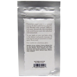 Smith & Vandiver, Спааа….х, очищающий скраб для тела, сахарный тростник и гликолевая кислота, 0,75 унции (22 г)