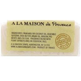 A La Maison de Provence, Кусковое мыло для рук и тела, Кокосовый крем, 3,5 унц. (100 г)