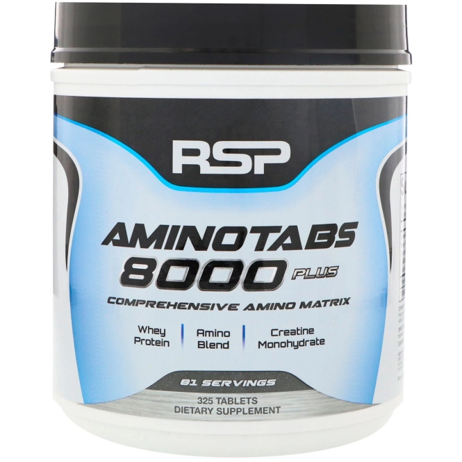 RSP Nutrition, Amino Tabs 8000 Plus, 325 таблеток