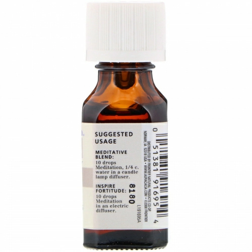 Aura Cacia, 100% чистое эфирное масло для медитации, 0.5 жидкой унции (15 мл)