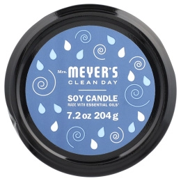 Mrs. Meyers Clean Day, ароматическая соевая свеча, дождевая вода, 204 г (7,2 унции)