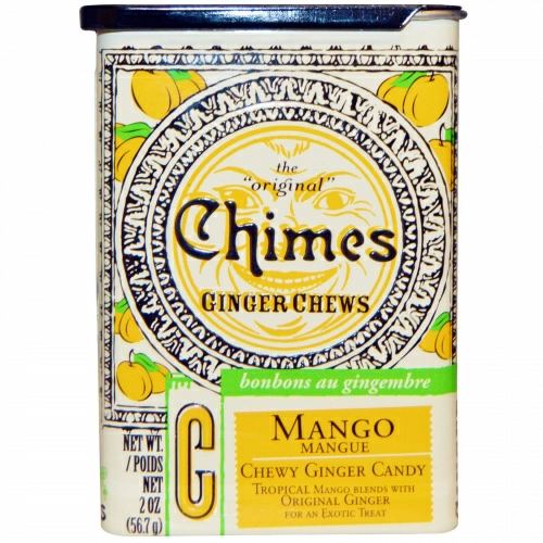 Chimes, Имбирный жвачки, манго, 56,7 г ( 2 унции)