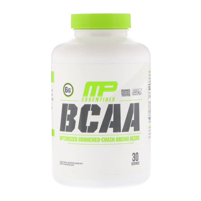MusclePharm, Essentials, аминокислоты с разветвлённой цепью, 240 капсул