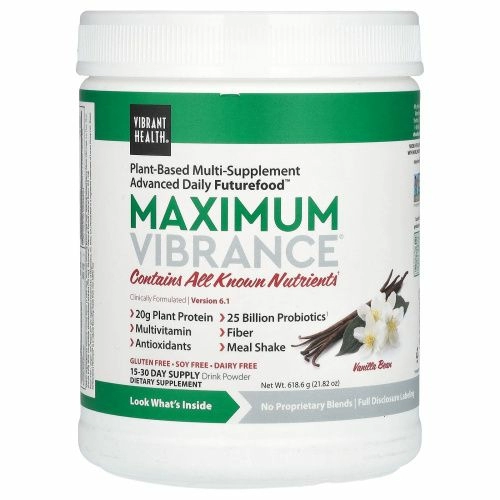 Vibrant Health, Maximum Vibrance, Версия 3.0, стручок ванили, 22,1 унции (626,4 г)