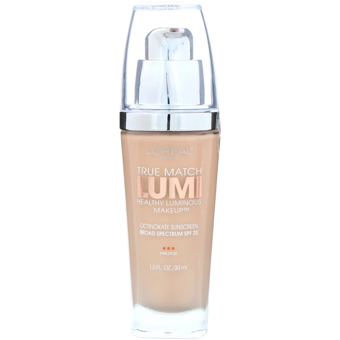 L'Oreal, Тональная основа True Match Lumi Healthy Luminous Makeup, SPF 20, оттенок SN1-2 мягкая/классическая слоновая кость, 30 мл
