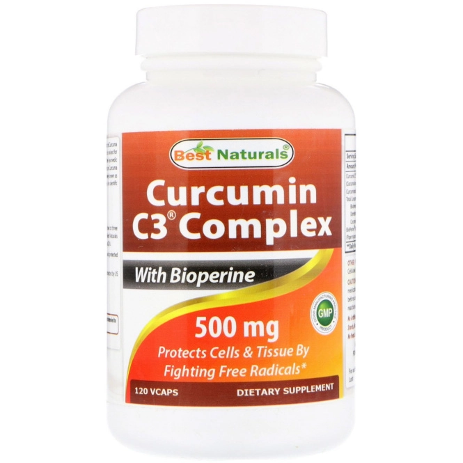 Best Naturals, Curcumin C3 Complex with Bioperine, 500 mg , 120 VCaps