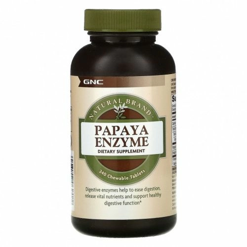 GNC Natural Brand, Papaya Enzyme,  240 Chewable Tablets