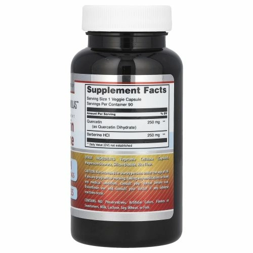 Amazing Nutrition, Кверцетин берберин, 500 мг, 90 растительных капсул