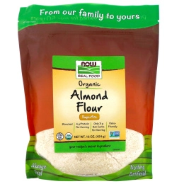 Now Foods, Real Food, органическая миндальная мука, очень мелкого помола, 454 г (16 унций)