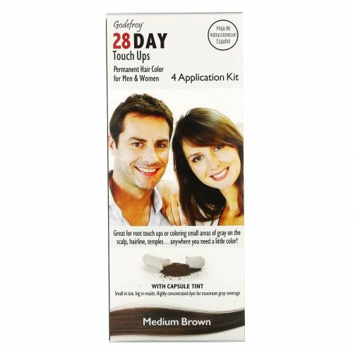 Godefroy, 28 Day Touch Ups, Medium Brown,  4 Application Kit