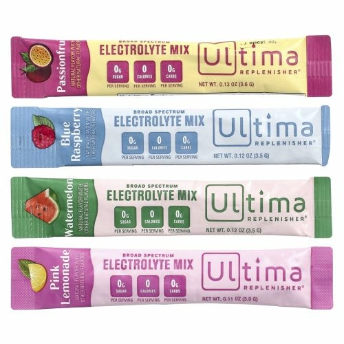Ultima Replenisher, 6 незаменимых электролитов, ежедневная смесь электролитов, розовый лимонад, разнообразный набор, 20 стиков