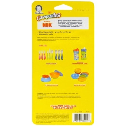 NUK, Набор детской посуды Gerber Graduates Fun Pack Utensils, 9+ месяцев, 4 вилки + 4 ложки