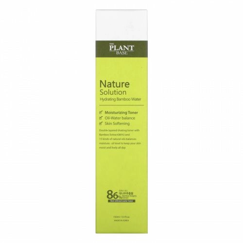 The Plant Base, Nature Solution, увлажняющая бамбуковая вода, 150 мл (5 жидк. унций)