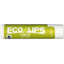 Eco Lips Inc., Бальзам для губ, SPF 15, Мята, 0.15 унций (4.25 г)