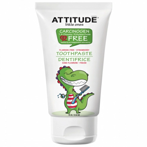 ATTITUDE, Little Ones, Зубная паста, Без фтора, Клубника, 2,6 унц. (75 г)