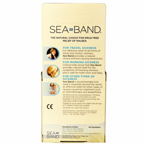Sea-Band, Акупрессурные напульсники, одна пара