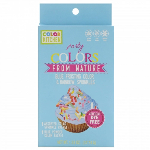ColorKitchen, Вечеринка, природные цвета, синий ледяной цвет и радужные брызги, 37,74 г