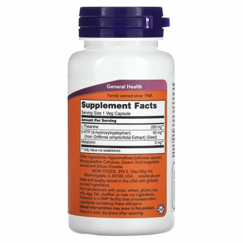 Now Foods Режим сна 3-в-1 90 вег капсул