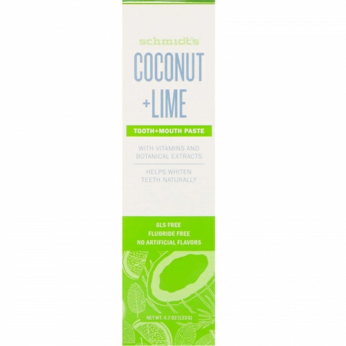 Schmidt's, Tooth + Mouth Paste, Coconut + Lime, 4.7 oz (133 g)