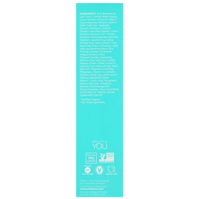 Andalou Naturals, Очищающее и укрепляющее кожу средство с кокосовым молоком, восстановление кожи, 5,5 ж. унц. (163 мл)