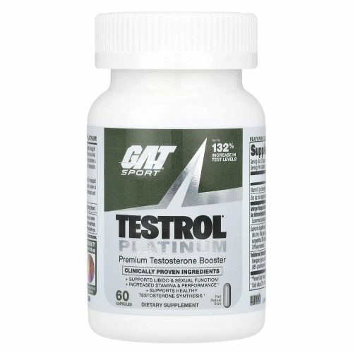 GAT, Testrol® Platinum, повышающий уровень тестостерона премиального качества, 60 капсул