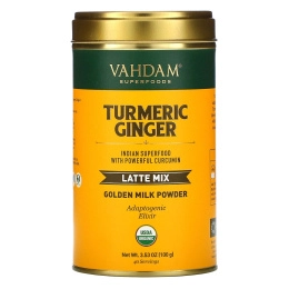 Vahdam Teas, смесь для латте, куркума и имбирь, 100 г (3,53 унции)