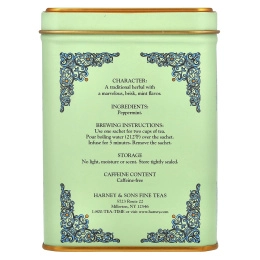 Harney & Sons, HT Tea Blends, травяная перечная мята, без кофеина, 20 пакетиков, 40 г (1,4 унции)