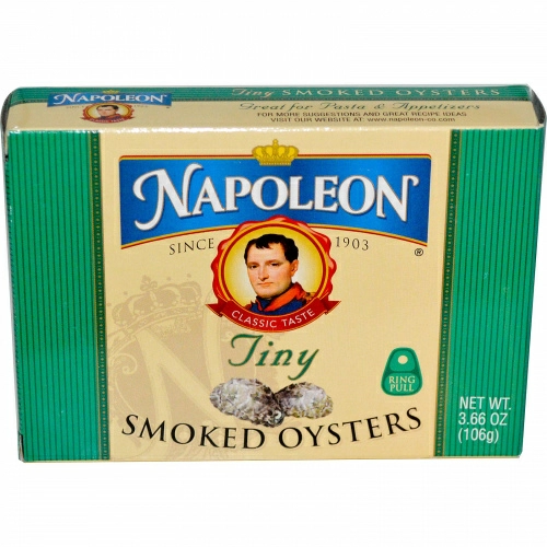 Napoleon Co., Крошечные копченые устрицы, 3,66 унций (106 г)