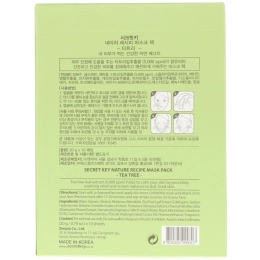 Secret Key, Nature Recipe Mask Pack, Tea Tree, 10 Masks, 0.7 oz (20 g) Each