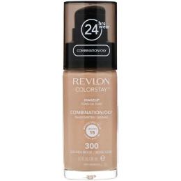 Revlon, Тональная основа Colorstay Makeup для комбинированной и жирной кожи, золотистый бежевый 300, 30 мл