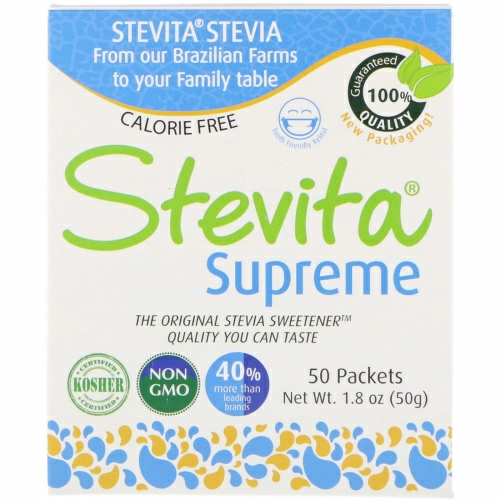 Stevita, Высококачественная стевия, 50 пакетиков