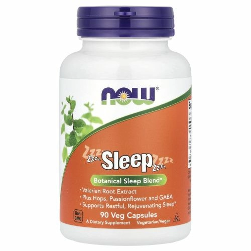 Now Foods, Sleep, растительный снотворный сбор, 90 вегетарианских капсул