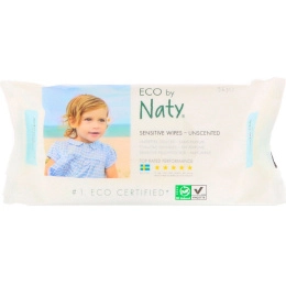 Naty, Салфетки для чувствительной кожи, без запаха, 56 салфеток
