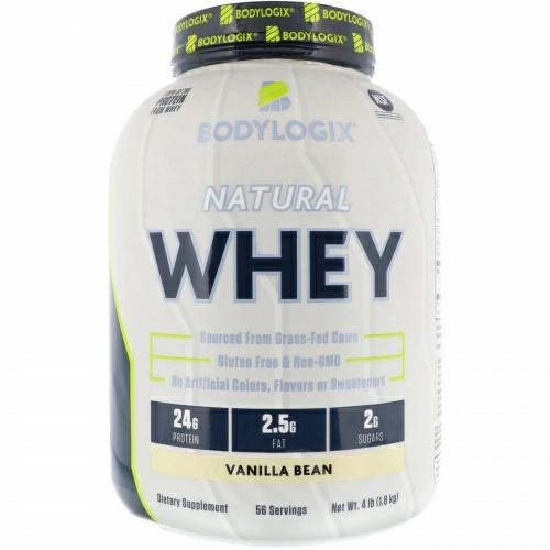 Bodylogix, Натуральная сыворотка, Стручки ванили, 4 фунта (1,8 кг)