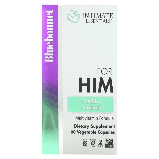 Bluebonnet Nutrition, Intimate Essentials, для мужчин, для поддержки фертильности, 60 вегетарианских капсул