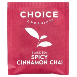 Choice Organic Teas, Черный чай, чай с пряностями и корицей, 16 чайных пакетиков, 32 г (1,12 унции)