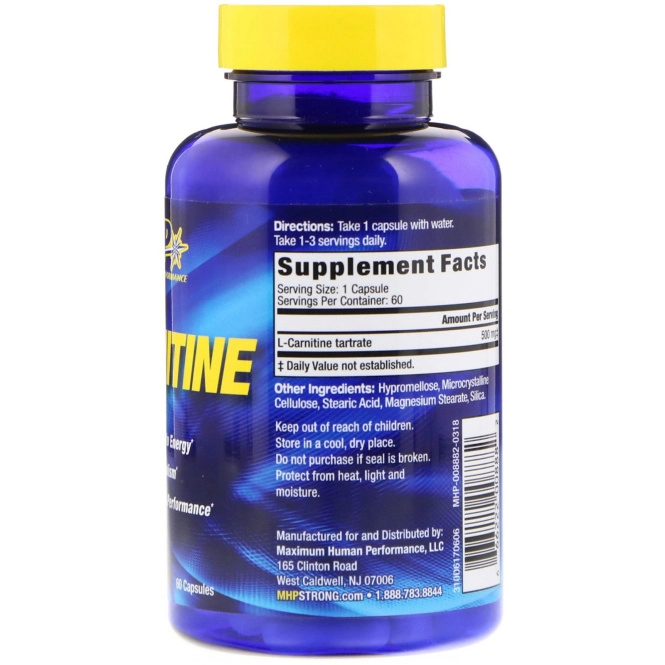 Maximum Human Performance, LLC, L-карнитин, 60 капсул